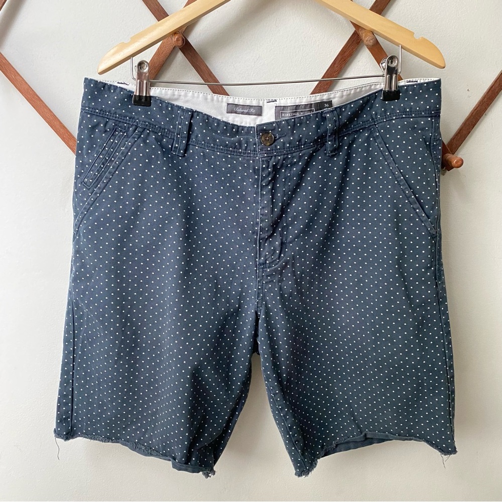 Hawkings McGill Navy Polka Dot Tailored Fit Chino Shorts